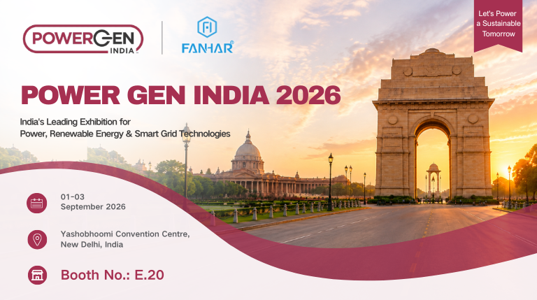 Aperçu de l'exposition | FANHAR Electronics fera ses débuts au POWERGEN India 2026 – Stand E.20, votre visite est cordialement invitée